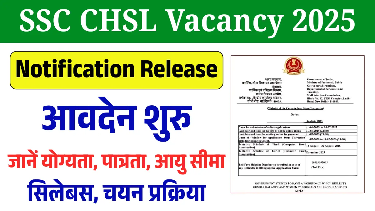 SSC CHSL Vacancy 2025